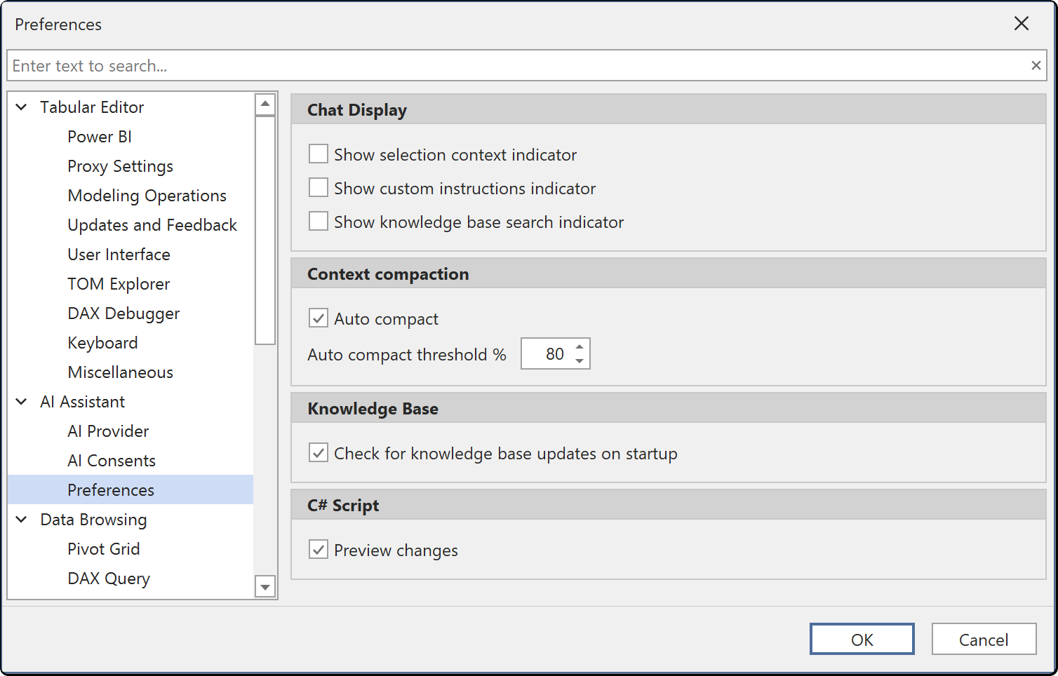 AI Assistant Preferences